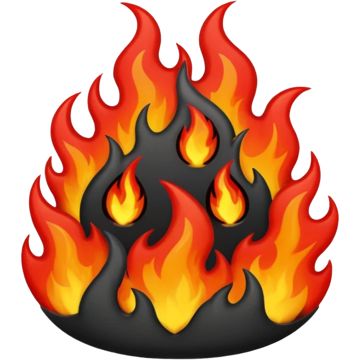 hell view with Red and black with fire emoji