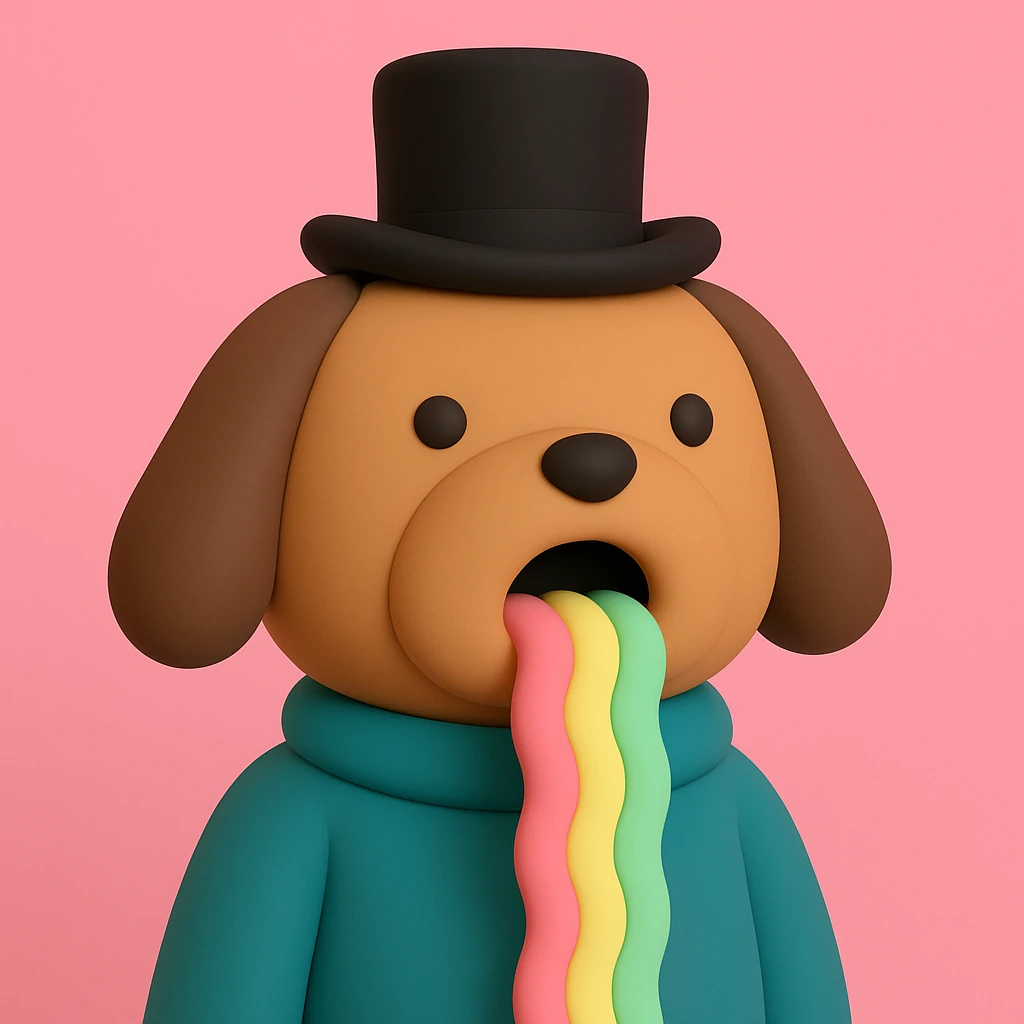 dog with tophat emoji