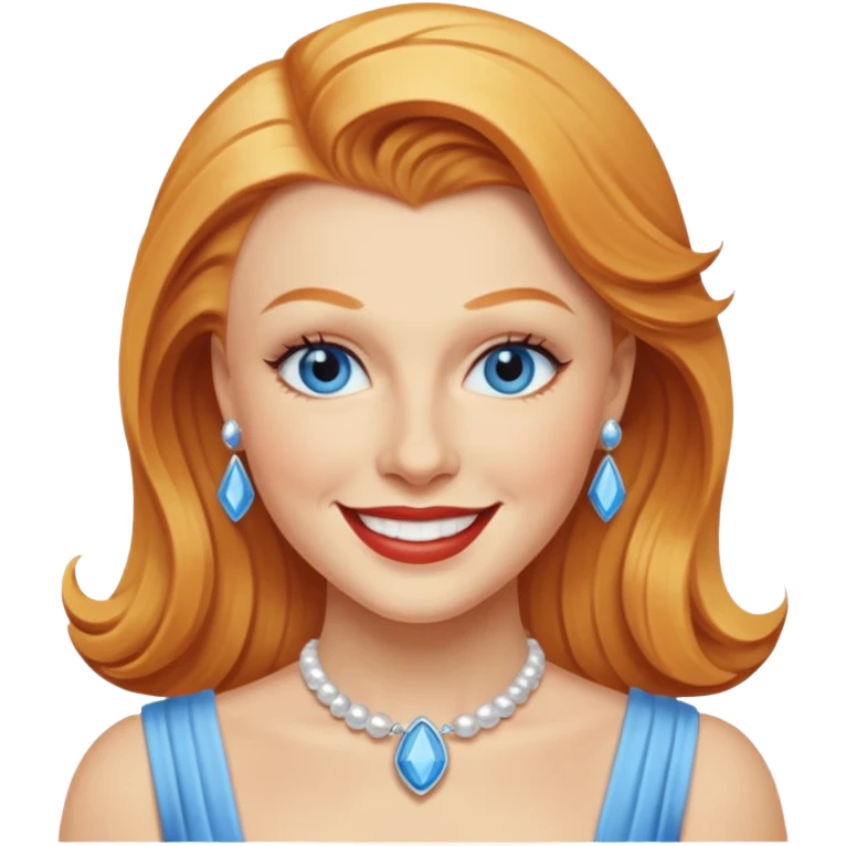 Ginger Rogers with blue eyes emoji