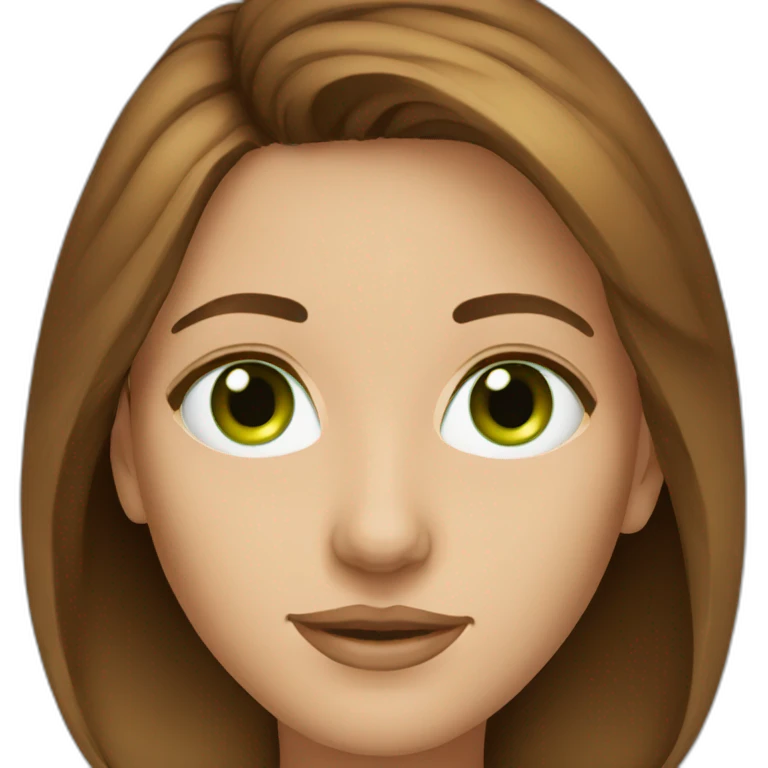 brown hair green eyes lasik mask emoji