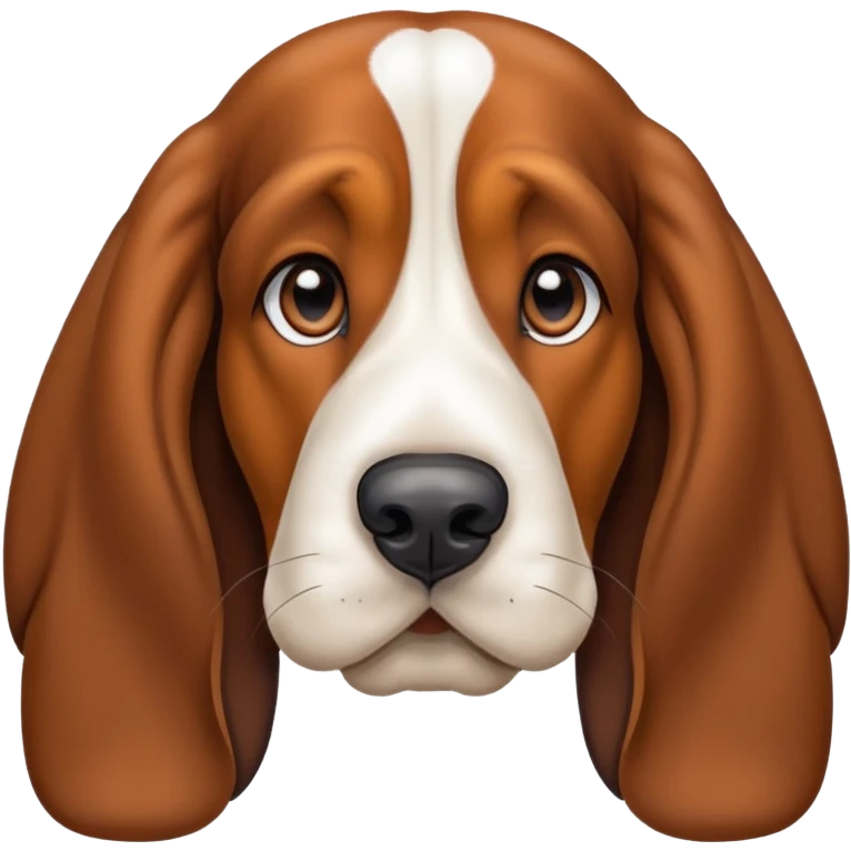 Basset hound with brown snout emoji