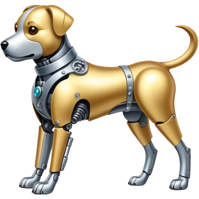 half bionical dog emoji