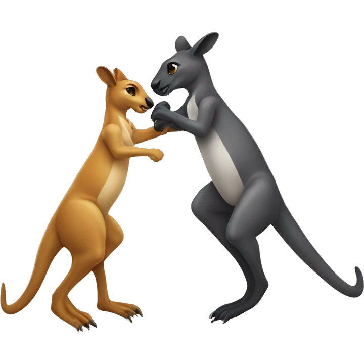 Kangaroo fighting a cheetah  emoji