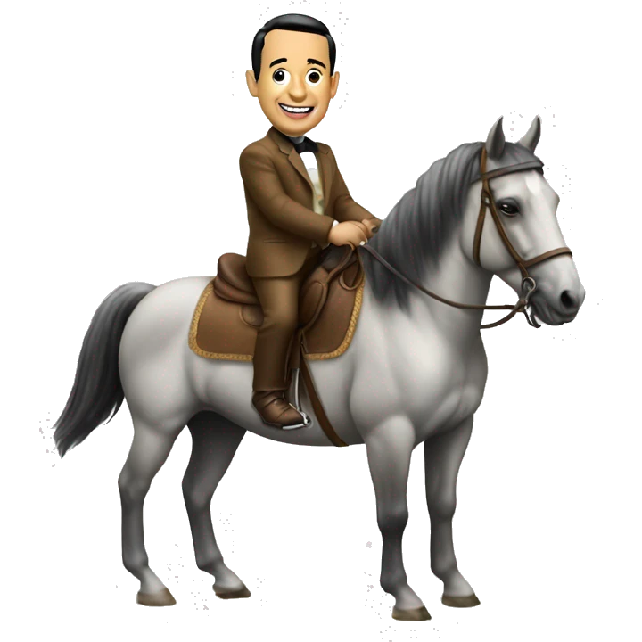 Peewee Herman on a horse  emoji