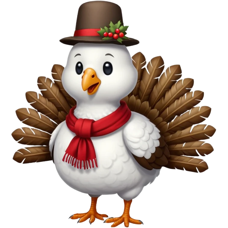 Fancy snow turkey emoji