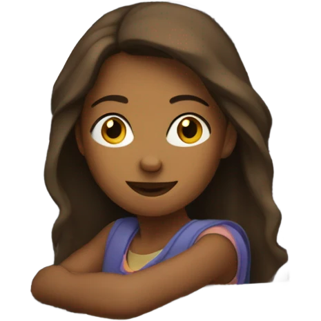 Brown girl in car interior emoji
