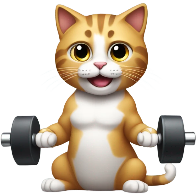 Cat work out emoji