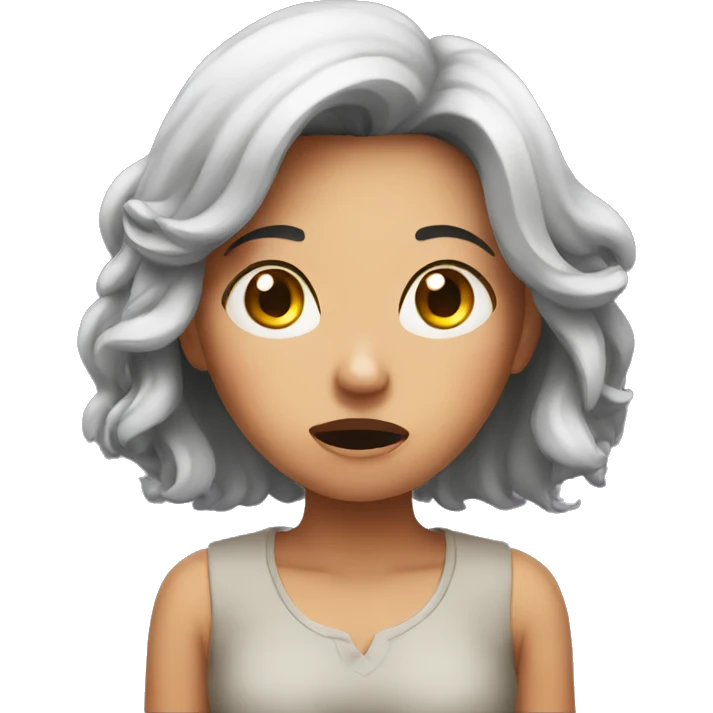 Woman scared emoji