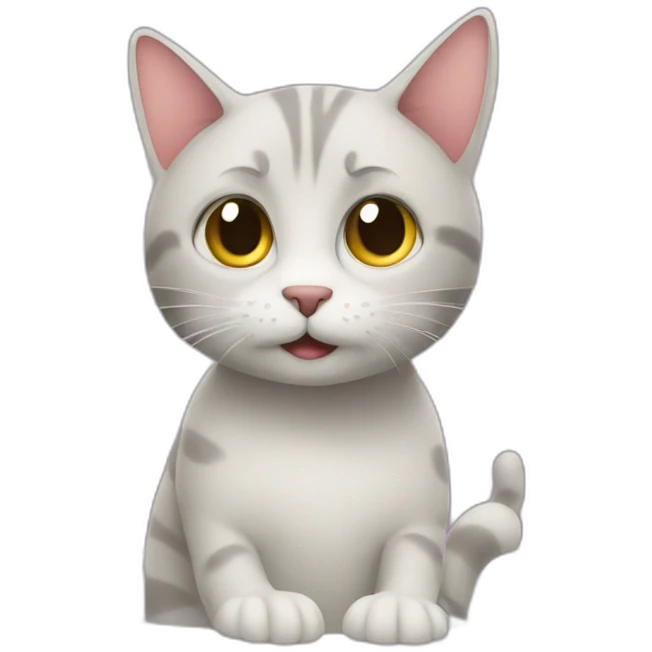 A cat going to the bathroom emoji