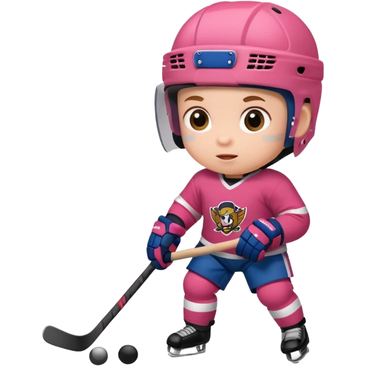 Baby playing hockey emoji