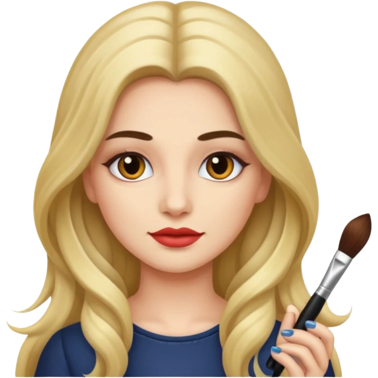 long haired make up artist emoji