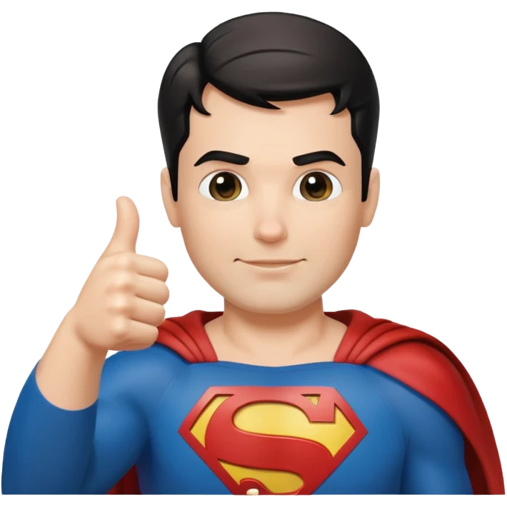 Superman giving a thumbs up emoji