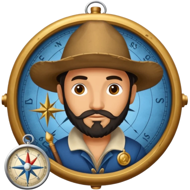 Magellan with compas emoji