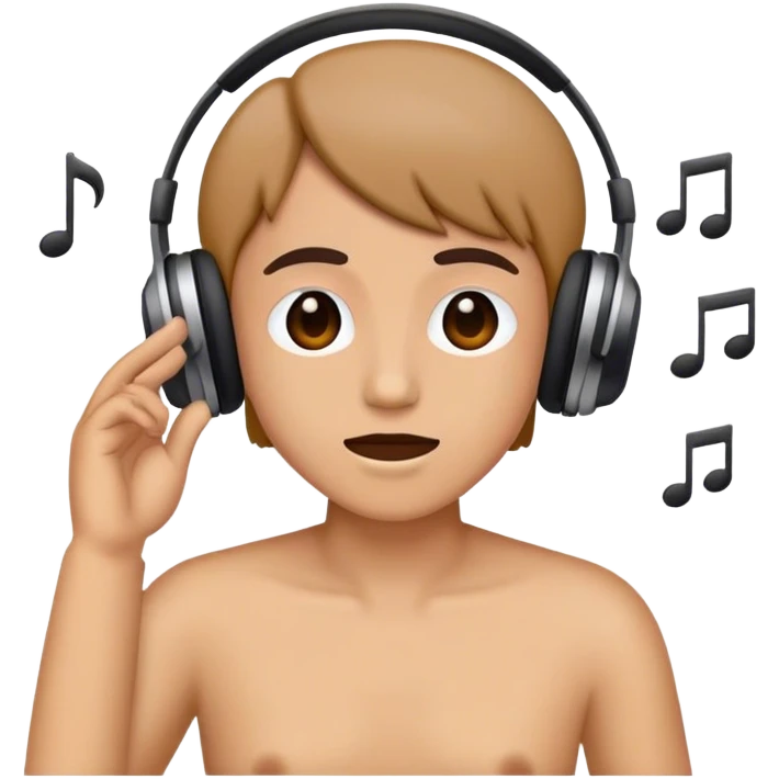 Listening to music  emoji