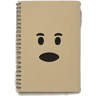 piral notebook, Moleskin, Sand color emoji
