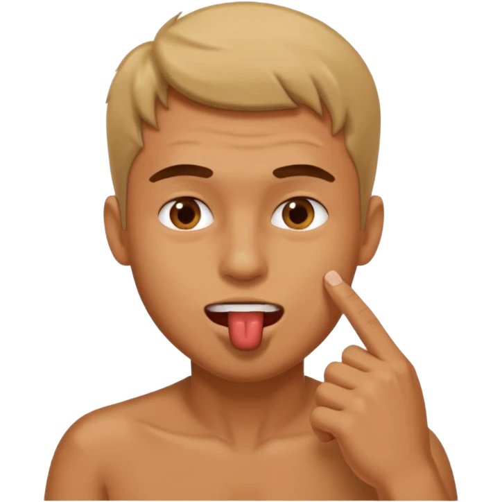 guy biting his finger in a sexy way emoji