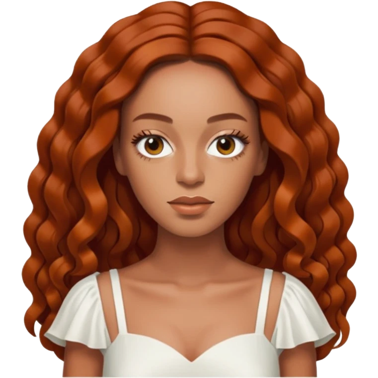 Solange Knowles with long Auburn hair emoji