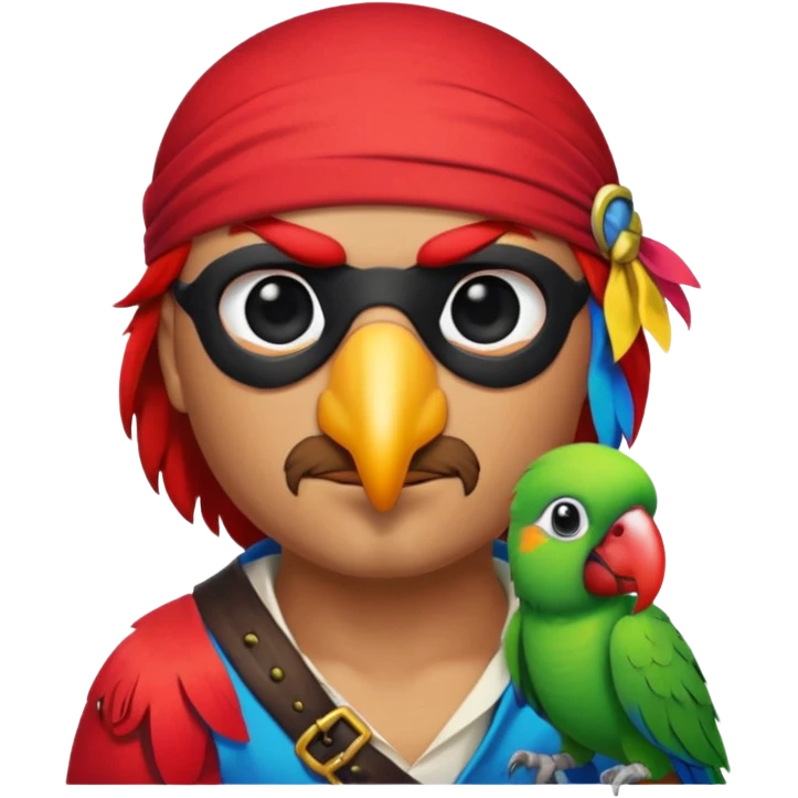 pirate and parrot emoji