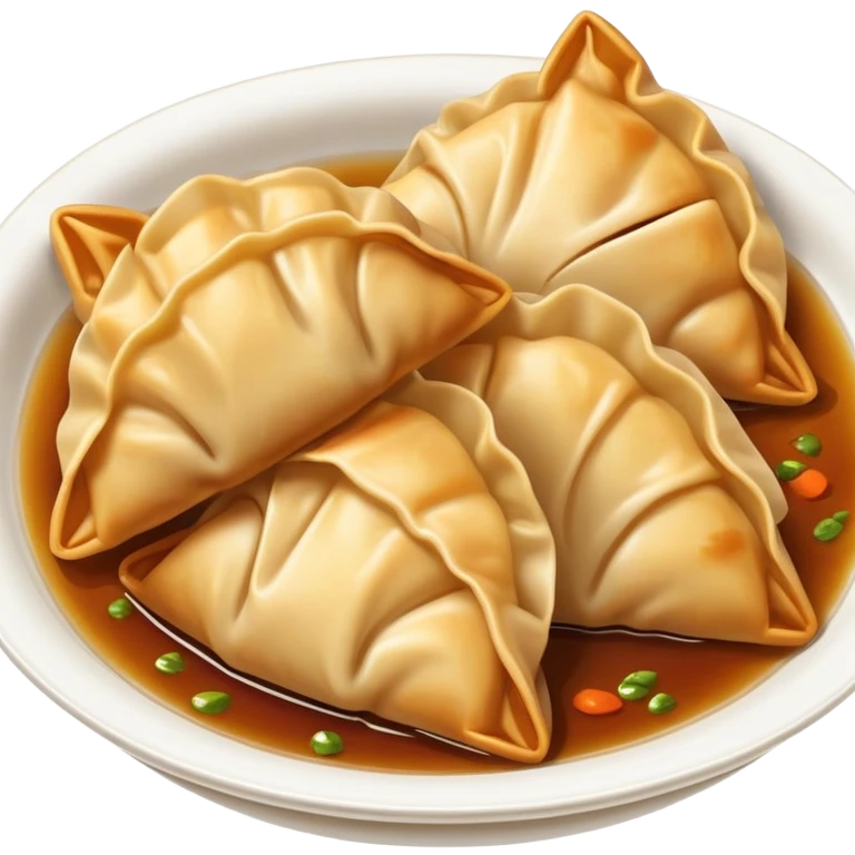 Ginger pork pot stickers emoji