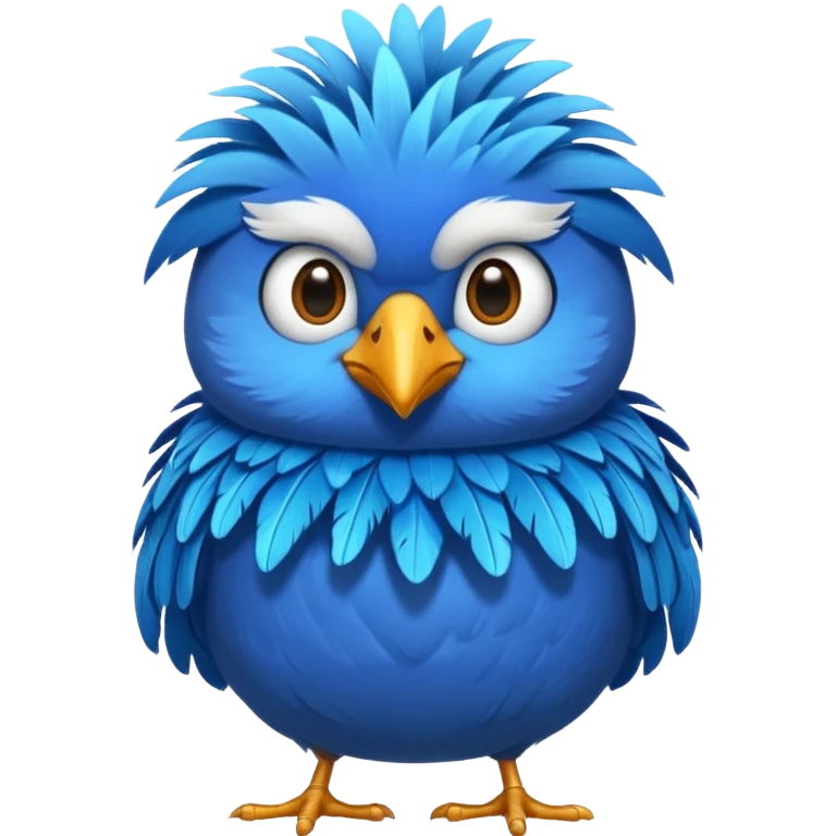 blue feathered bird emoji