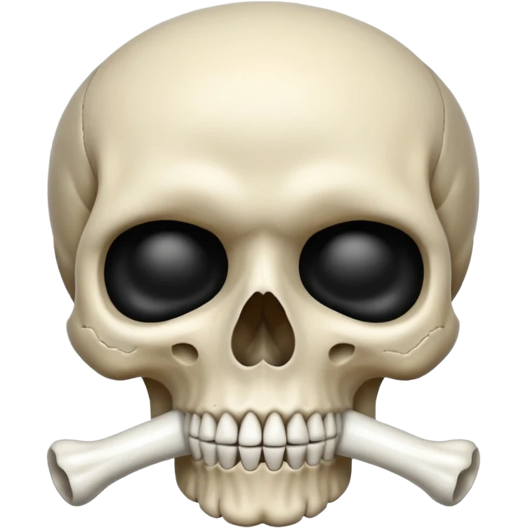 Skull shushing emoji