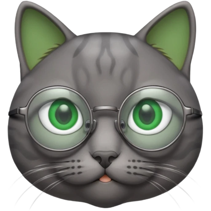 teacher cat tech smart appearance gray cat emoji