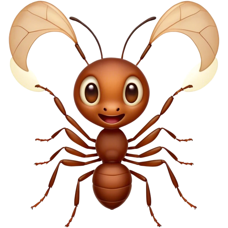 Cinematic Cheeky Ant Portrait Emoji, Head tilted dramatically with an exaggeratedly shocked expression, featuring a diminutive, agile body with wide, comically expressive eyes full of playful disbelief and subtly animated antennae, Simplified yet hilariously expressive features, highly detailed, glowing with a slightly sassy earthy glow, high shine, dramatic yet playful, stylized with an air of cheeky insect mischief, soft glowing outline, capturing the essence of a meme-worthy ant that looks ready to scurry its way into viral fame! emoji