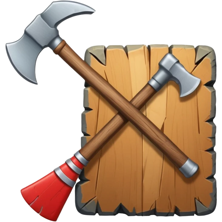 Deux éléments qui fusionnent : deux icônes (ex. bois + pierre) avec une flèche ou un “+” vers un 3ᵉ élément (ex. hache) → l’idée de merge sans limite. emoji