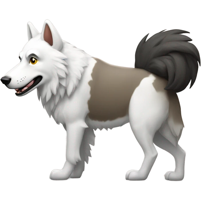 Lobo rubio y oveja blanca  emoji