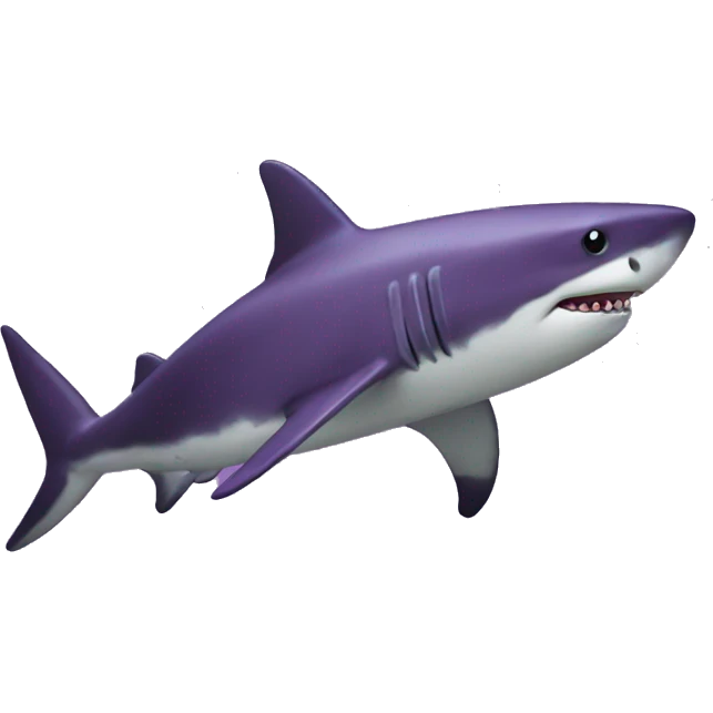 Dark purple shark with muscles  emoji