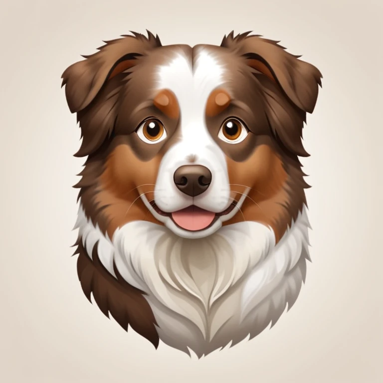 Merle aussie laying down facing forward emoji