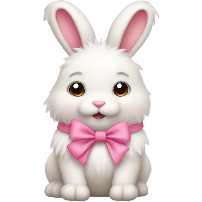 Bunny with pink bow  emoji