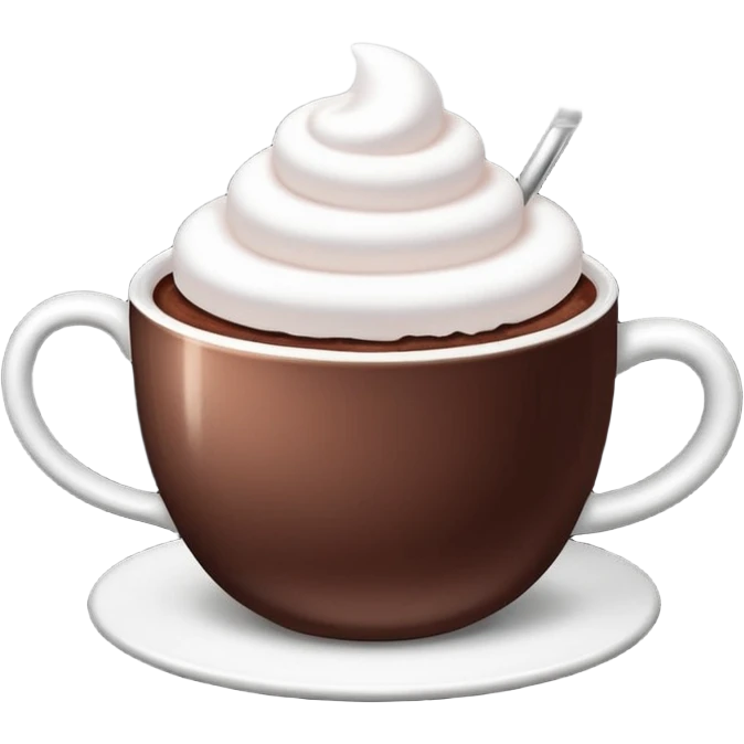 a cup of cocoa with marshmallows emoji