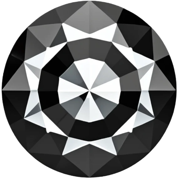 a aesthetic black and white diamond gemstone  emoji