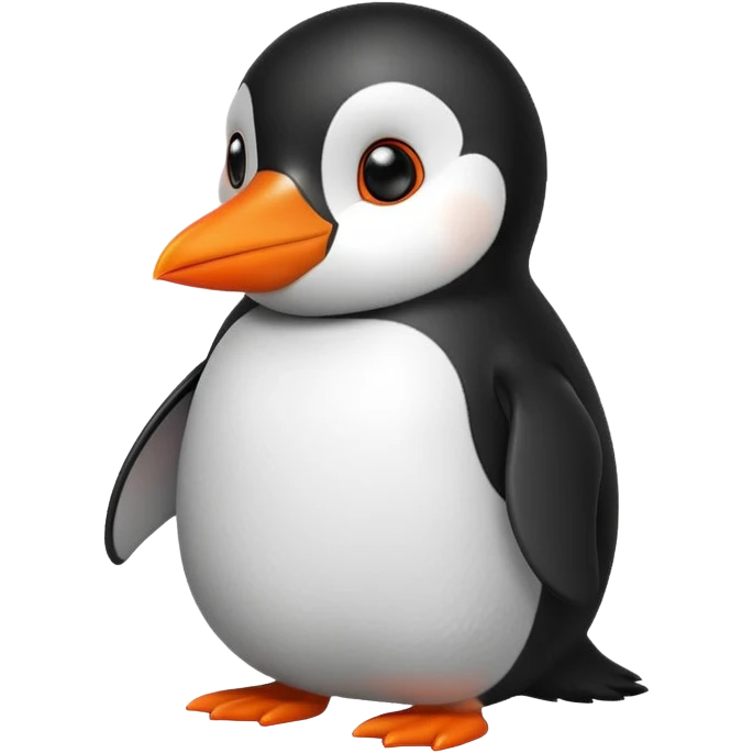 Cute penguin giving kisses emoji