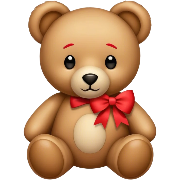 teddy bear with bow ribbon  emoji
