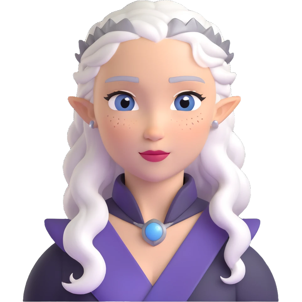 Mother of Dragons Daenerys Targaryen with silver hair, upper body emoji