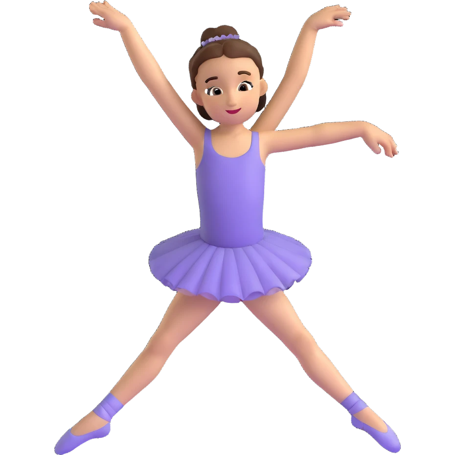 5 year old girl dancing ballet emoji