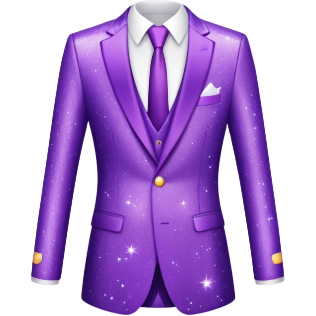 Purple Glitter suit emoji