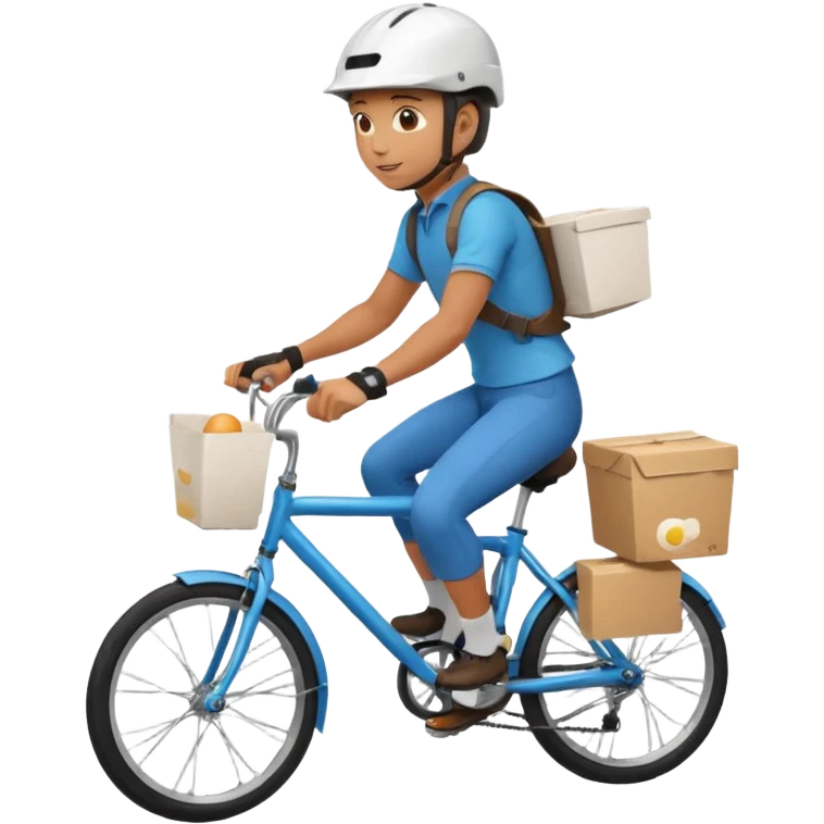 egg late on bike  emoji