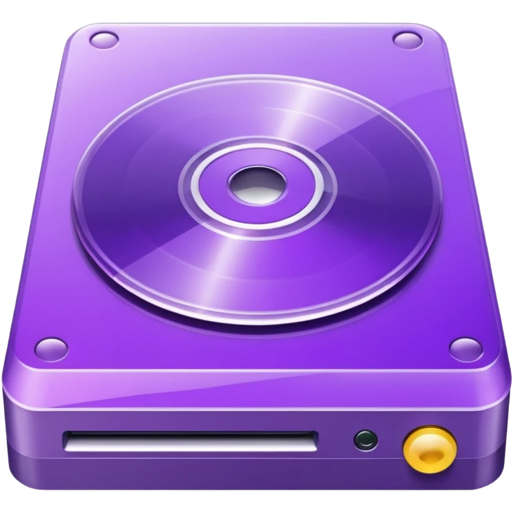 purple dvd drive emoji