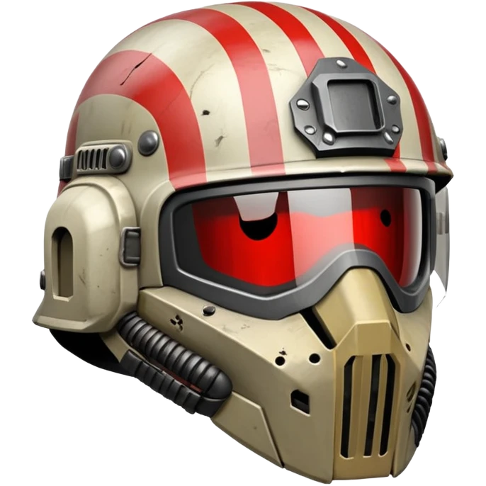 helmet with red stripes inspired by Killa from Escape from Tarkov emoji