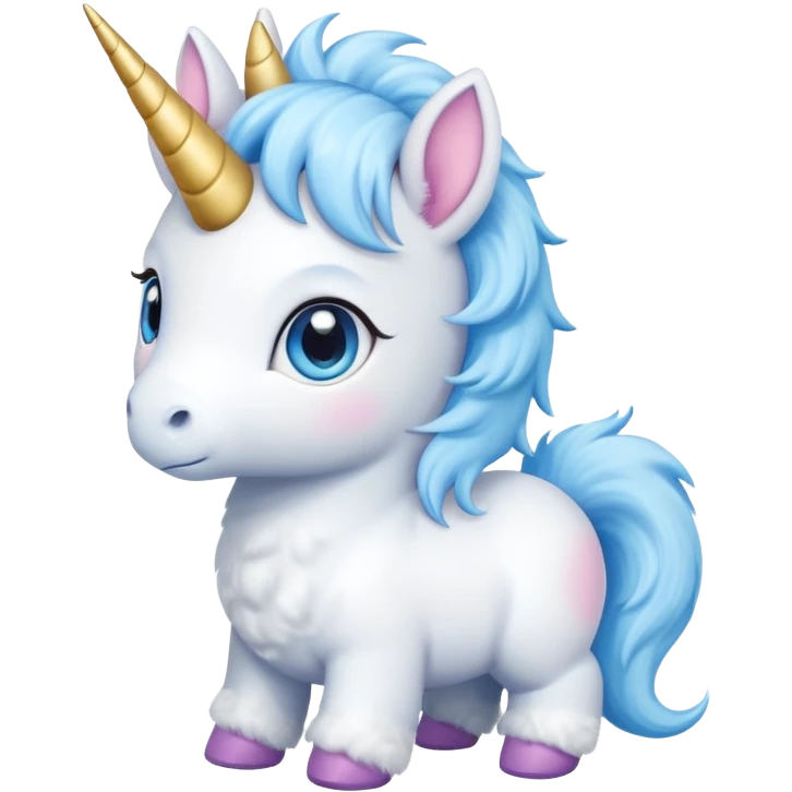 baby unicorn, chibi full body emoji