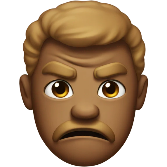 Angry poo emoji