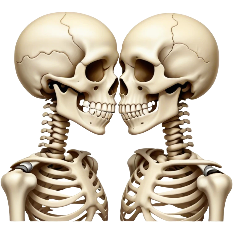Skeleton kissin emoji