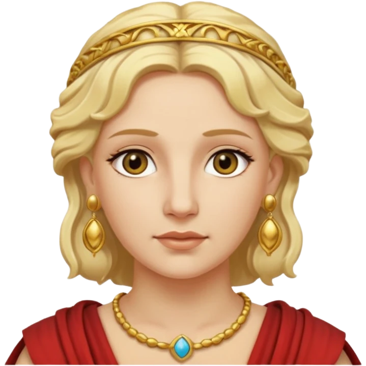 Ancient Roman woman with earrings and blonde hair emoji