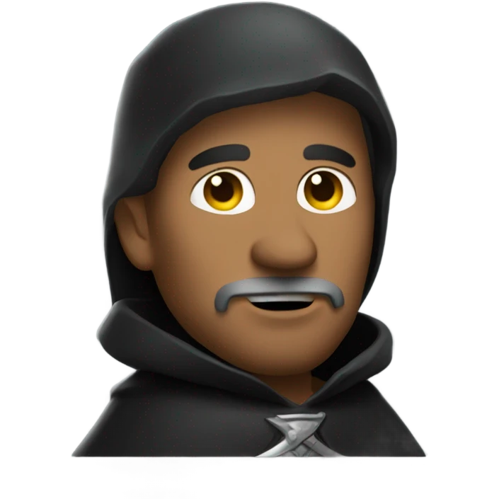 medieval Bounty Hunter, black cape emoji