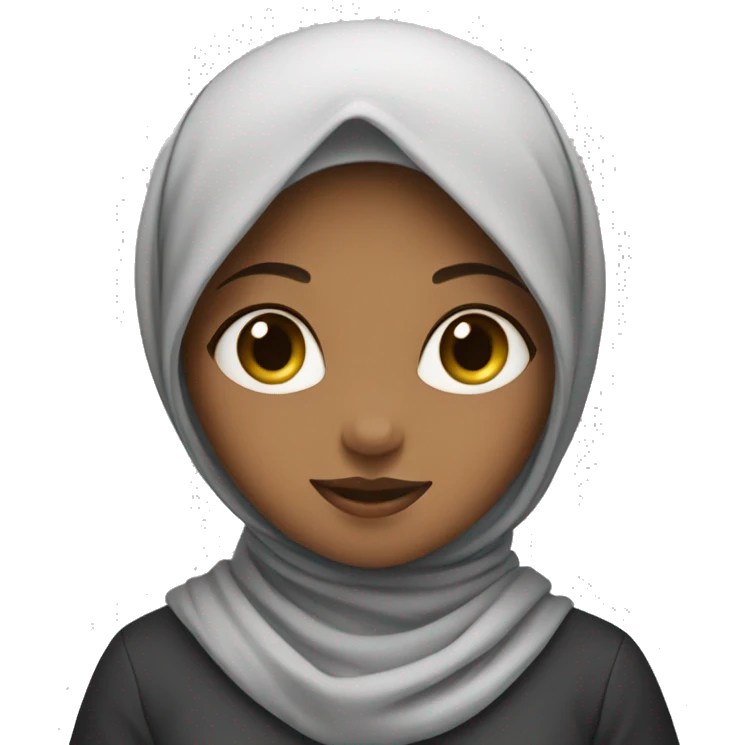 girl in hijab show heart with hands  emoji