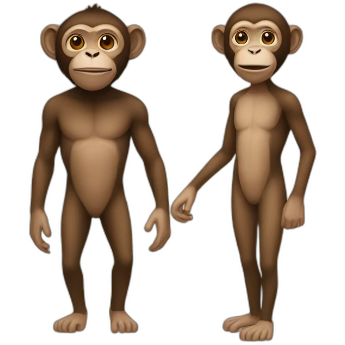 monkey and human emoji