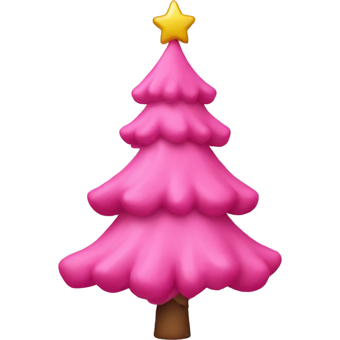 Pink Christmas tree emoji